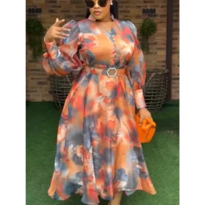 African Party Dresses For Women 2025 New Fashion Dashiki Ankara Wedding Evening Gown Elegant Turkey Muslim Midi Dress - Image 5