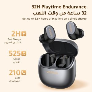 UGREEN Dots Wireless Earbuds, In Ear Headphones Wireless Bluetooth 32H Playtime for 1 Week Using, HiFi Sound & Big Bass, Bluetooth 6.0 Earphones, 2 Mic AI Clear Calls, Ultra Lightweight - Image 7