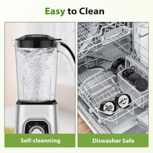 KOIOS Blender/Food Processor Combo Max 1000W, 4 in 1 34oz Pitcher, 22oz Blending Cup, Meat Grinder & Vegetable Chopper, Spice Grinder,BPA Free -All-in-One Kitchen System, Dishwasher Safe - Image 2