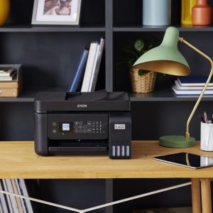 Epson EcoTank L5290 Office ink tank printer A4 colour 4 in 1 printer with ADF, Wi Fi and Smart Panel Connectivity and LCD screen, Black, Compact - Image 2