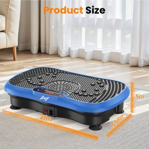 Vibration Plate Exercise Machine Fitness Platform Body Vibrating Board Curved Design 200W Powerful Oscillating 120 Level Shake Plate for Lymphatic Drainage Recovery Whole Body Toning With Handles - Image 2