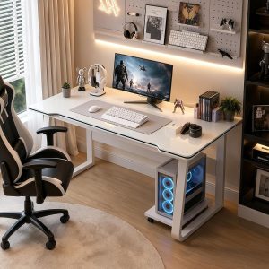 Gaming Desk Computer Writing Table Student Art Modren Simple Style PC Wood Suitable Portable Desk for Home, Office - Image 2
