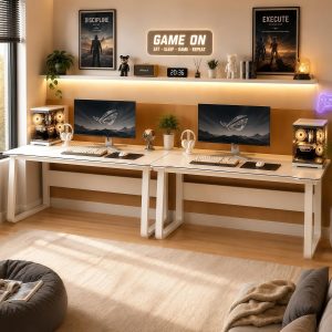 Gaming Desk Computer Writing Table Student Art Modren Simple Style PC Wood Suitable Portable Desk for Home, Office - Image 4
