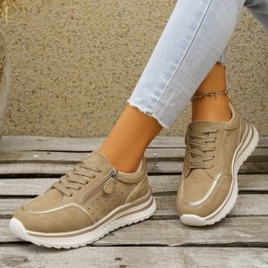 Large Size Side Zipper Breathable Sneakers 2026 Autumn New Muffin Comfortable Casual Running Shoes 43 - Image 6