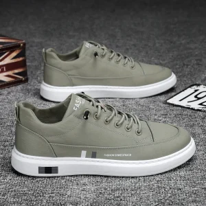 New Breathable Men Shoes Casual Solid Color Lace Up Shoes Low Cut Comfortable Sneakers Trendy Male Versatile Flats Zapatos Homme - Image 1