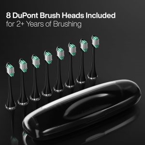 Aquasonic Black Series Ultra Whitening Toothbrush – ADA Accepted Electric Toothbrush- 8 Brush Heads & Travel Case – 40,000 VPM Electric Motor & Wireless Charging - 4 Modes w Smart Timer - Image 5